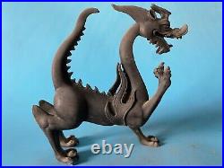 Old Objects Collectable Chinese Bronze Craft Flying Dragon Ornament