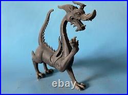 Old Objects Collectable Chinese Bronze Craft Flying Dragon Ornament