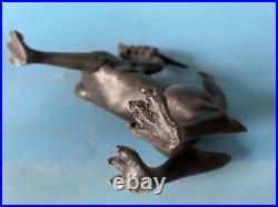 Old Objects Collectable Chinese Bronze Craft Flying Dragon Ornament