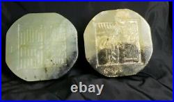 Pair of chinese carved jade seals dragon