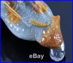 Precious jade Hand Carved Golden cicada Great wealth Worthy collection Sculpture