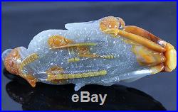 Precious jade Hand Carved Golden cicada Great wealth Worthy collection Sculpture