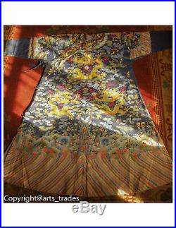 Qing Chinese Imperial Court Kesi Dragon Robe