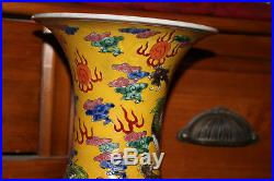 Quality Chinese Dragon Vase-Signed On Bottom-Porcelain Pottery-Detailed