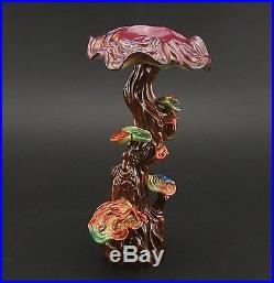 RARE Antique Chinese Enamelled Famille Rose Dragon on Lingzhi QIANLONG Seal Mark
