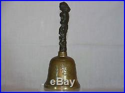 RARE Chinese Antique c18th/19th Century Bronze Statue Etched Dragon Bell