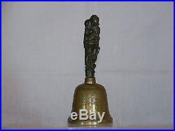 RARE Chinese Antique c18th/19th Century Bronze Statue Etched Dragon Bell
