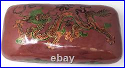 Rare Antique Chinese Dragon Clouds Lacquer Opium Hard Bed Pillow Headrest SD24