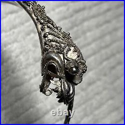 Rare Antique Chinese Silver Dragon Arm Cuff