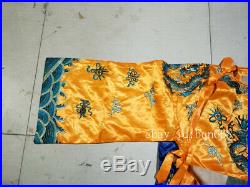 Rare Chinese old Antique silk hand made dragon robe clothes