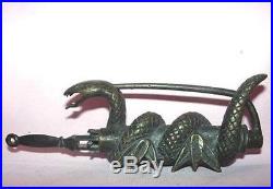 Rare Chinese old style Brass Snake Figure lock/key