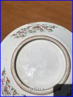 Rare Superb Large Antique Chinese Famille Rose Dragon Plate