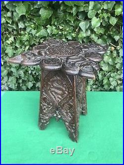 Superb Antique Wooden Chinese Dragon Hand Carved Table