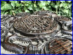 Superb Antique Wooden Chinese Dragon Hand Carved Table