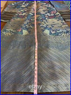 Superb Rare Vintage Chinese Silk Dragon Robe with 9 Dragons & 5 Claws