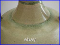 Tang Dynasty Green Glaze Double Dragon Vase