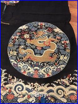 Unreal Antique Chinese Silk Kesi Kossu Dragon Robe Surcoat Imperial Family Gunfu
