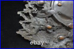Very Large Heavy Old Chinese Hand Carving Dragon Ink Stone with Ink Stick Mark