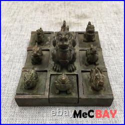 Vintage Chinese Old Collection Handmade Handcrafted Items Seal Dragon Nine Sons