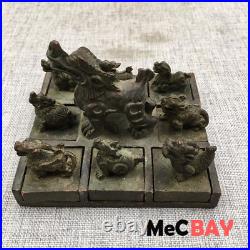 Vintage Chinese Old Collection Handmade Handcrafted Items Seal Dragon Nine Sons