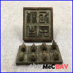 Vintage Chinese Old Collection Handmade Handcrafted Items Seal Dragon Nine Sons