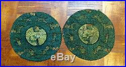 Wonderful Antique Chinese Imperial Silk Dragon Textile & Pier Rank Badges