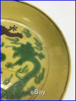 Wonderful Antiques Chinese Porcelain Dish With Dragons