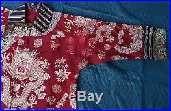 Wonderful Antiques chinese Embroidery Robe Dragons