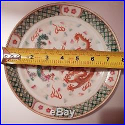 Wonderful antiques Chinese Porcelain Dish Dragon and Phoenix
