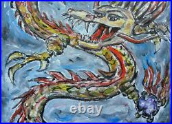 YEAR OF THE DRAGON 16x20 Chinese Zodiac oil Painting NEW original signed Crowell