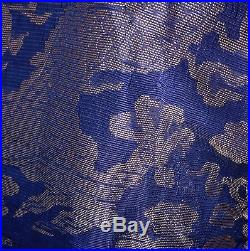 (lóngpáo) Circa 1840 Antique Five Claw Chinese Blue Silk Imperial Dragon Robe
